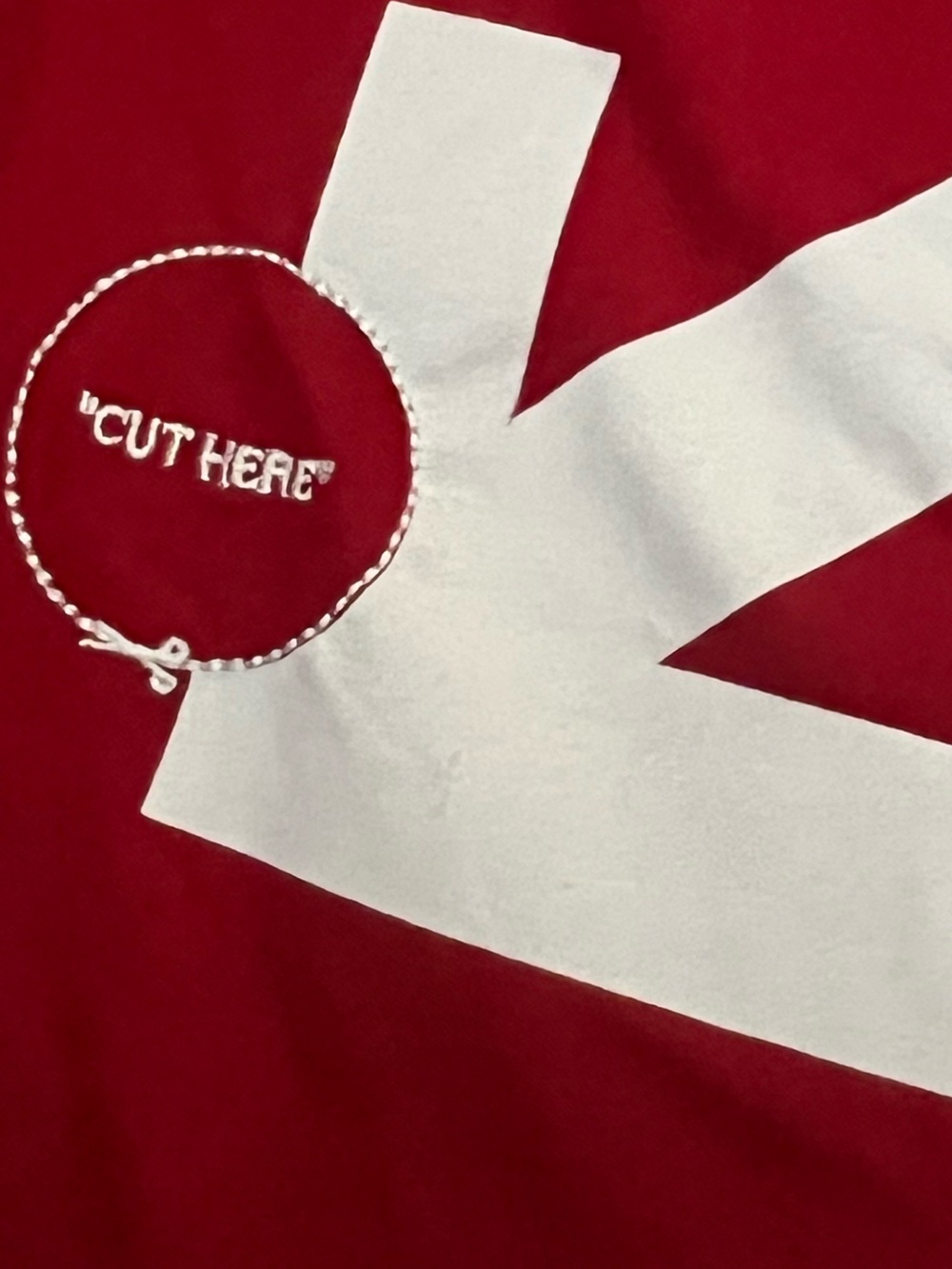 OFF WHITE “Cut Here” Stitched Tee - Picture 5 of 13